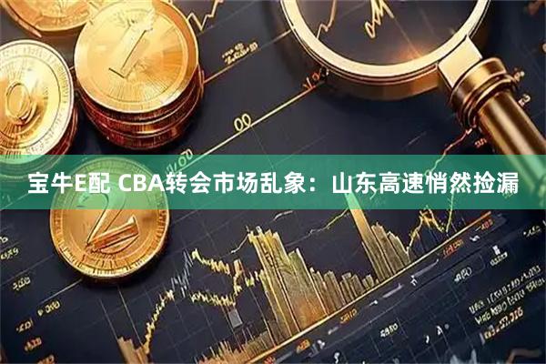 宝牛E配 CBA转会市场乱象：山东高速悄然捡漏