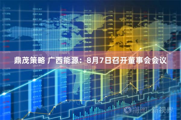 鼎茂策略 广西能源：8月7日召开董事会会议