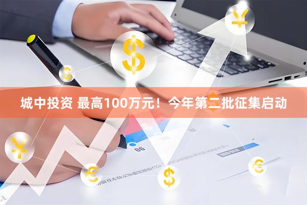 城中投资 最高100万元！今年第二批征集启动
